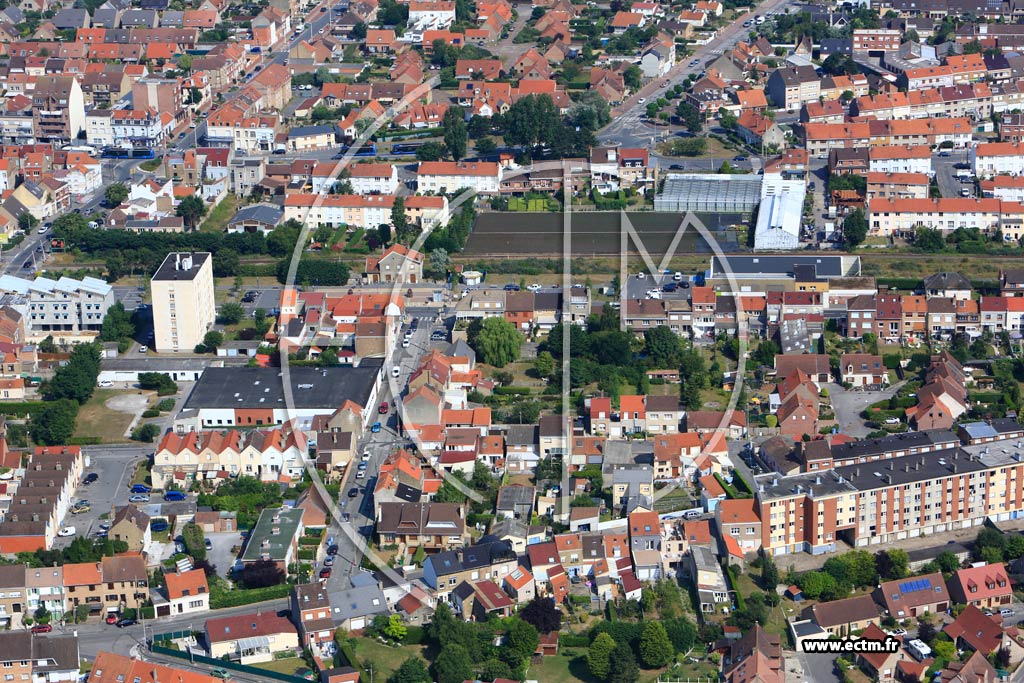 Photo arienne de Leffrinckoucke (Quartier de la Rue Roger-Salengro)