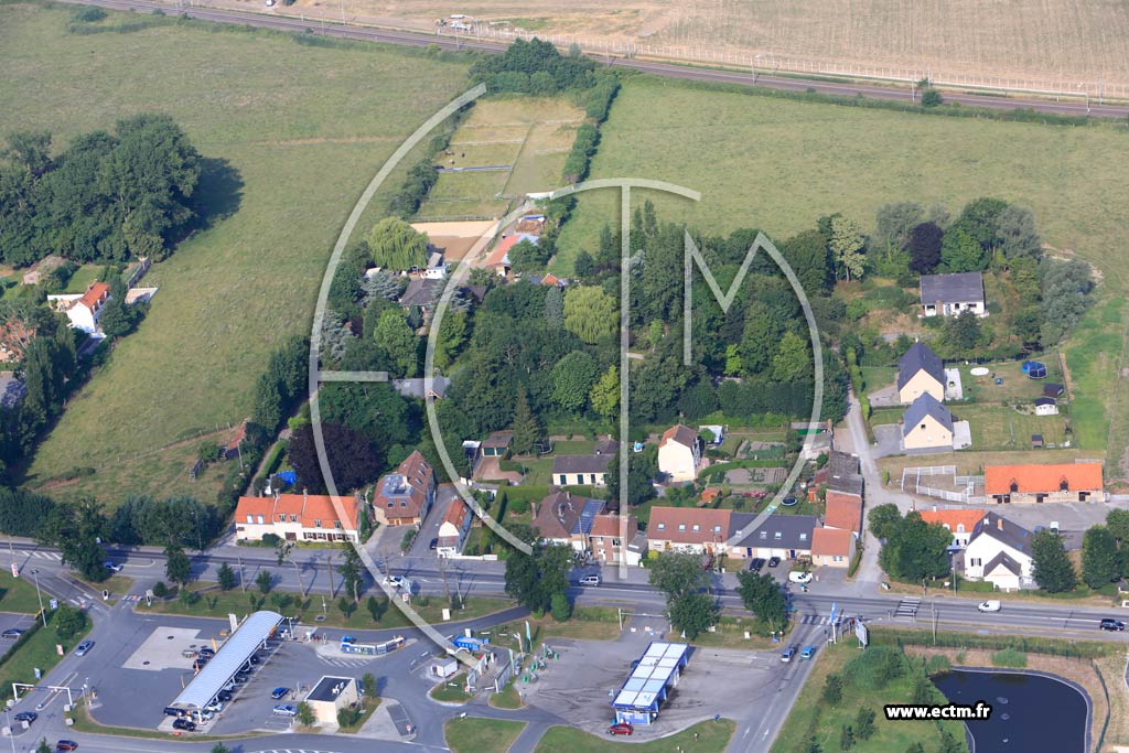 Photo arienne de Socx (Faubourg de Cassel)