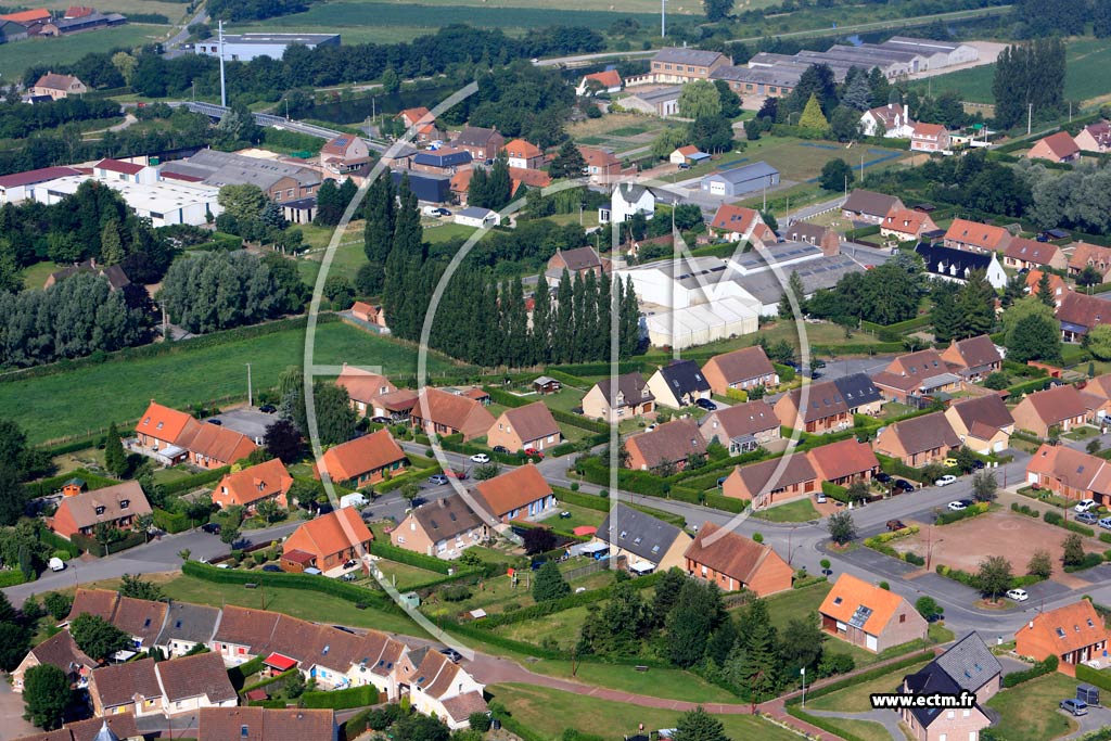 Photo arienne de Blaringhem (Quartier du Centre)