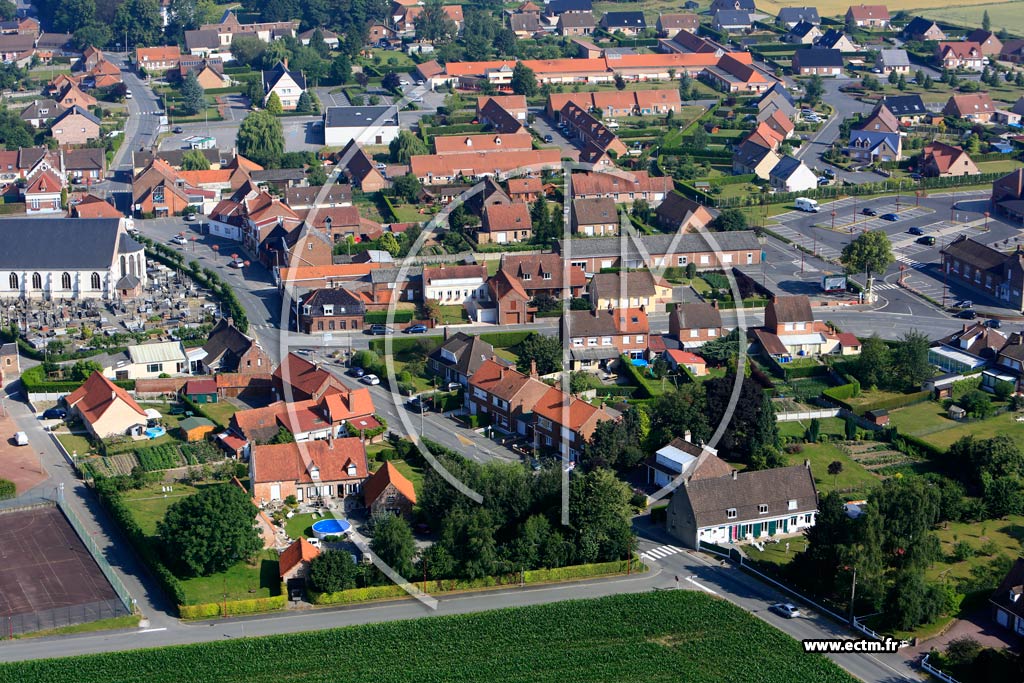 Photo arienne de Blaringhem (Quartier du Centre)