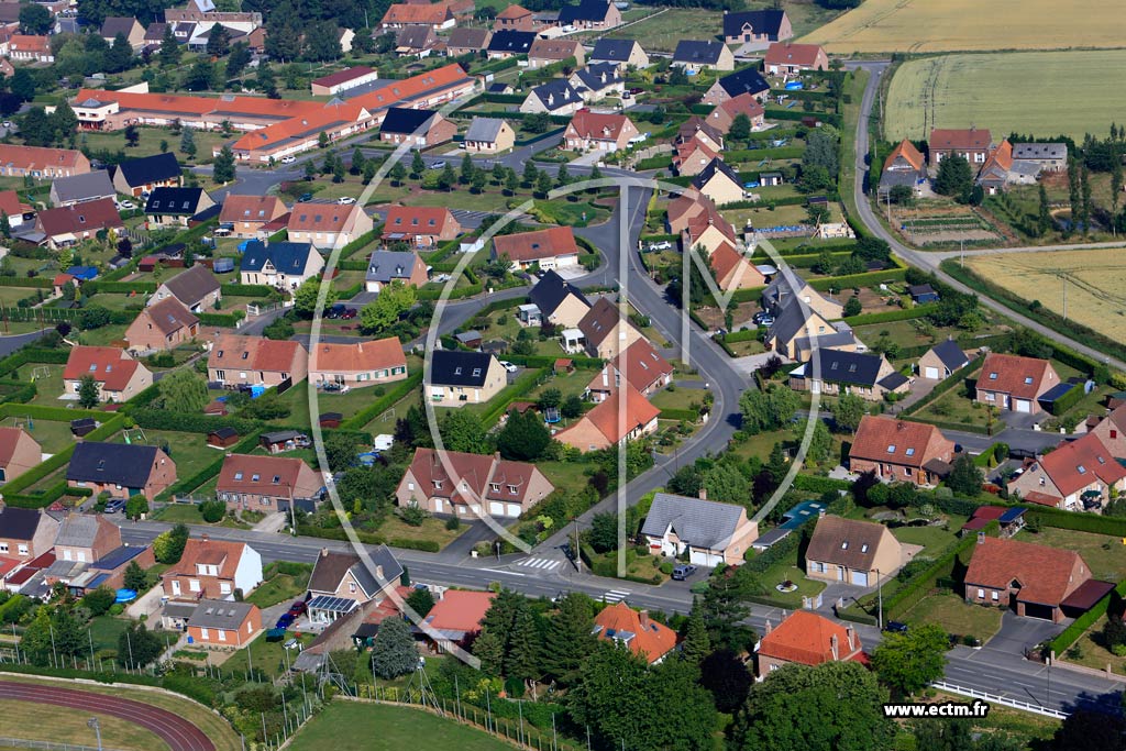 Photo arienne de Blaringhem (Quartier du Centre)