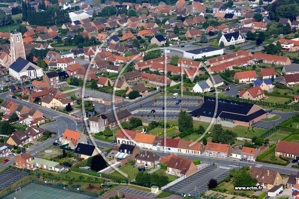 Photo arienne de Blaringhem (Quartier du Centre)