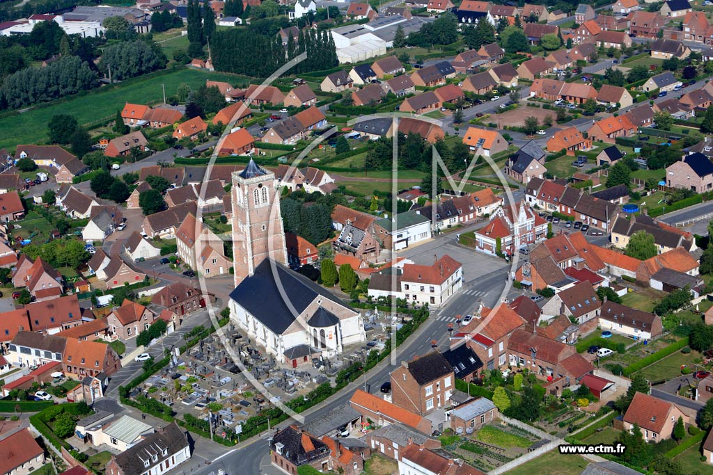 Photo arienne de Blaringhem (Quartier du Centre)