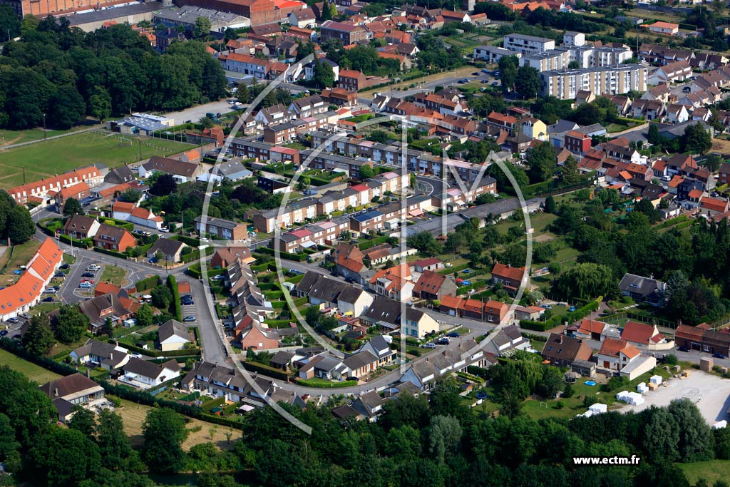 Photo arienne de Blendecques (Quartier de la Rue Jean-Jaurs)