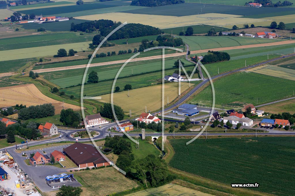 Photo arienne de Bollezeele (Erkelsbrugge)