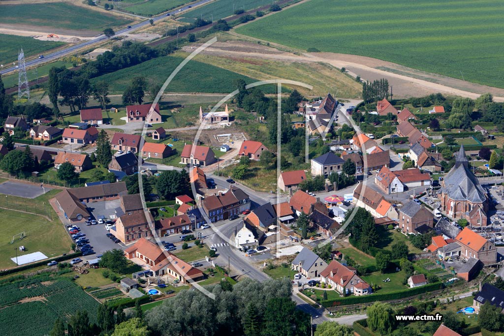 Photo arienne de Ebblinghem (Quartier du Centre)