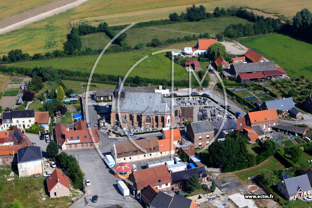 Photo arienne de Ebblinghem (Quartier du Centre)