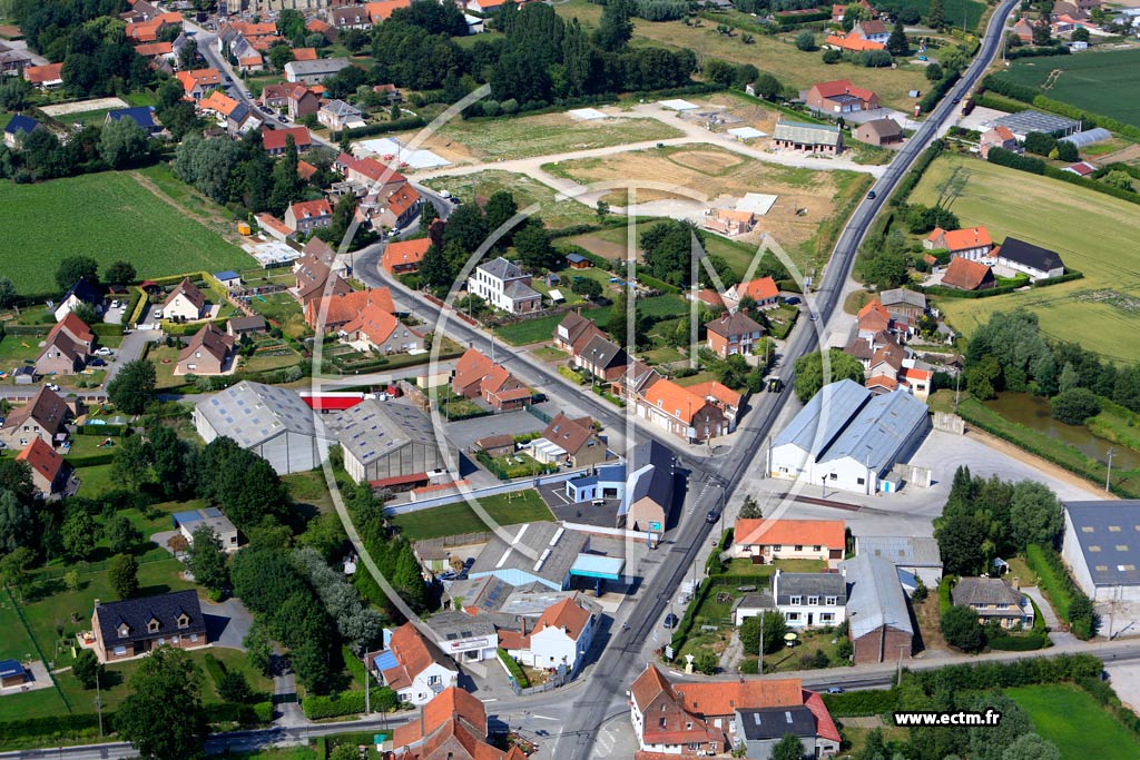 Photo arienne de Lederzeele