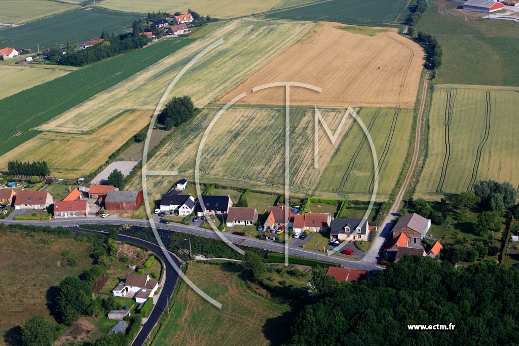 Photo arienne de Merckeghem (Quartier de la Route de Watten)