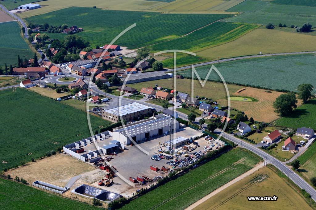 Photo arienne de Oost-Cappel (Les Cinq Chemins)