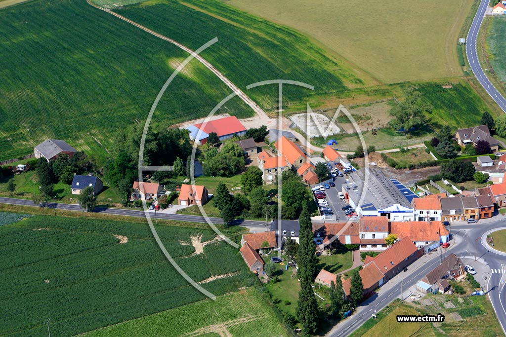 Photo arienne de Oost-Cappel (Les Cinq Chemins)