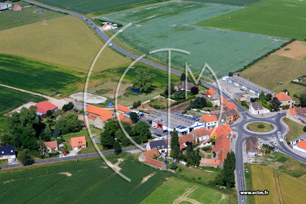 Photo arienne de Oost-Cappel (Les Cinq Chemins)