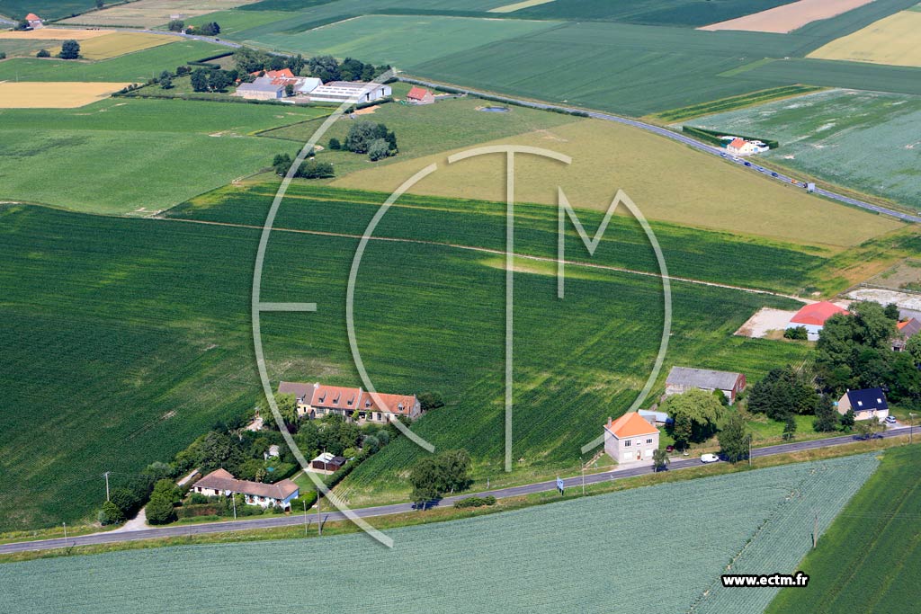 Photo arienne de Oost-Cappel (Les Cinq Chemins)