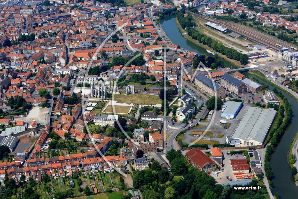 Photo arienne de Saint-Omer (Quartier de la Rue de Throuanne)