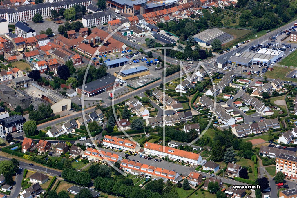 Photo arienne de Saint-Omer (Quartier de la Rue de Throuanne)