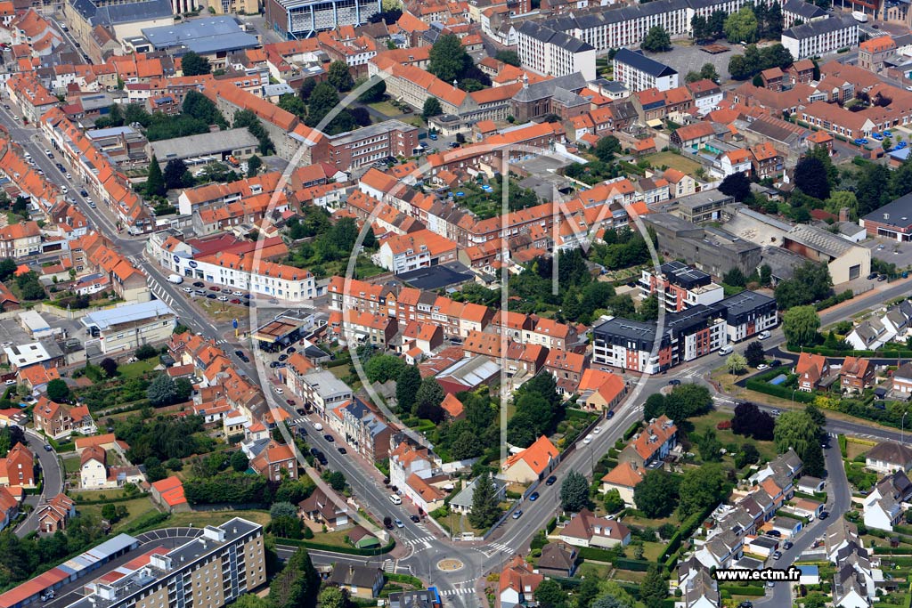 Photo arienne de Saint-Omer (Quartier de la Rue de Throuanne)