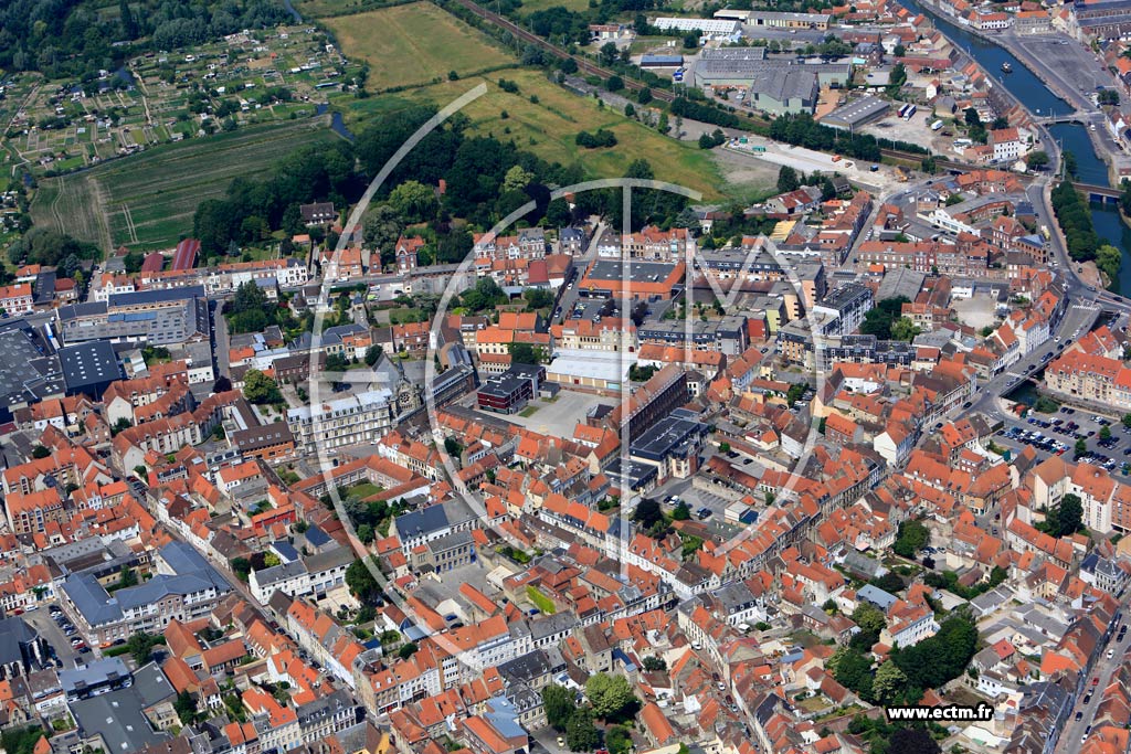 Photo arienne de Saint-Omer (Quartier de Rue de Dunkerque)