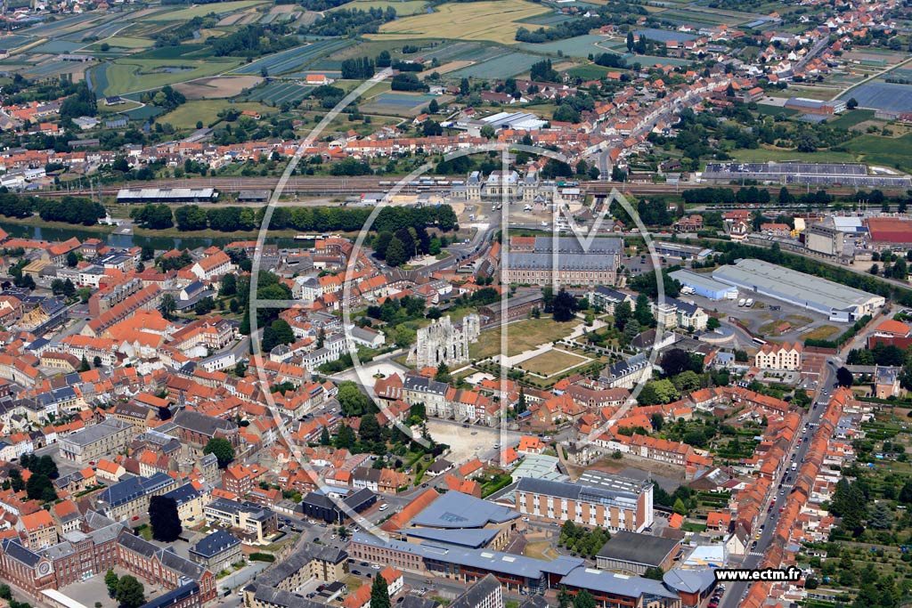 Photo arienne de Saint-Omer (Quartier de Rue Gambetta)