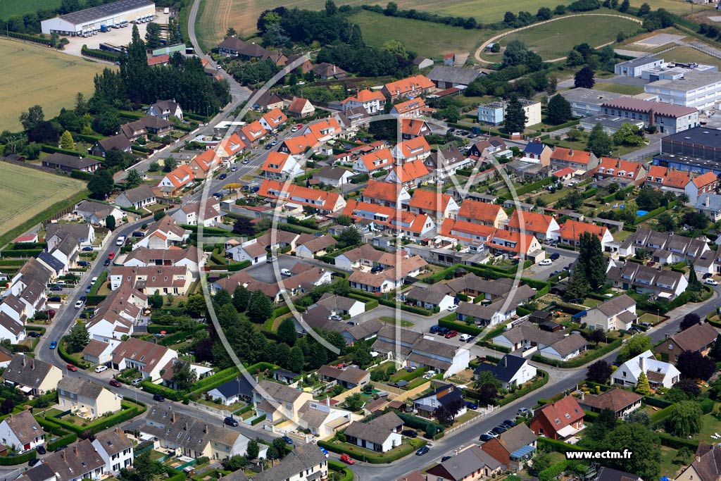 Photo arienne de Wizernes (Quartier de la Rue des Bleuets)