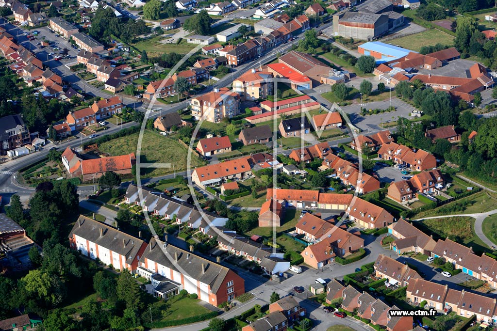 Photo arienne de Wormhout (Quartier de la Route de Steenvoorde)