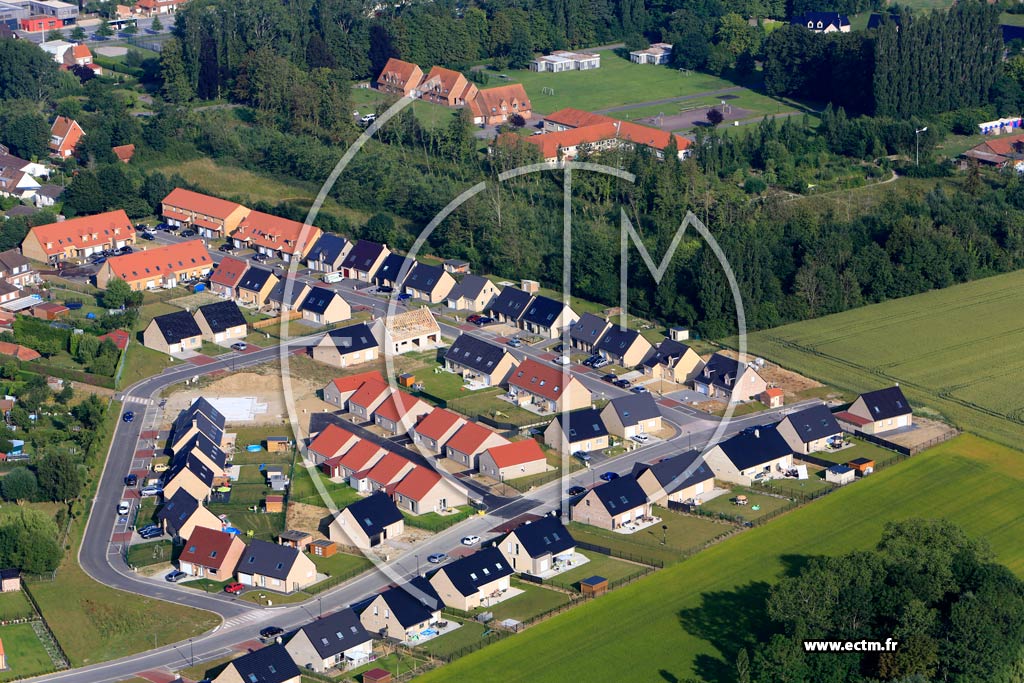 Photo arienne de Wormhout (Quartier de la Rue d'Esquelbecq)