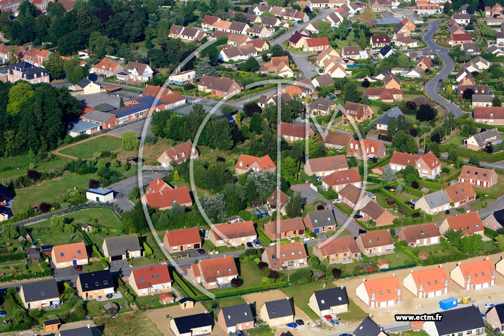 Photo arienne de Wormhout (Quartier de la Rue de Rubrouck)