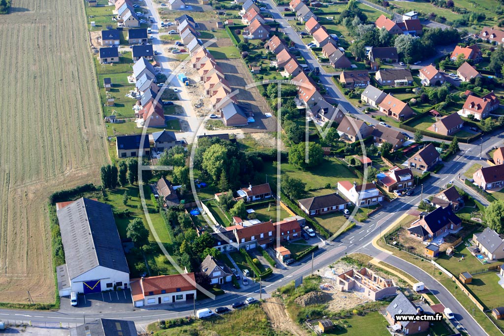 Photo arienne de Wormhout (Quartier de la Rue de Rubrouck)