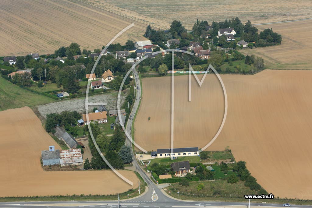 Photo arienne de Caug (Branville)