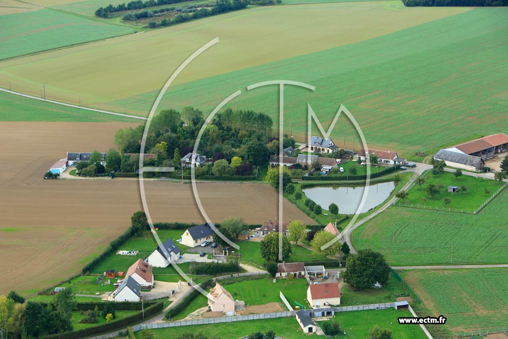 Photo arienne de Chavigny-Bailleul
