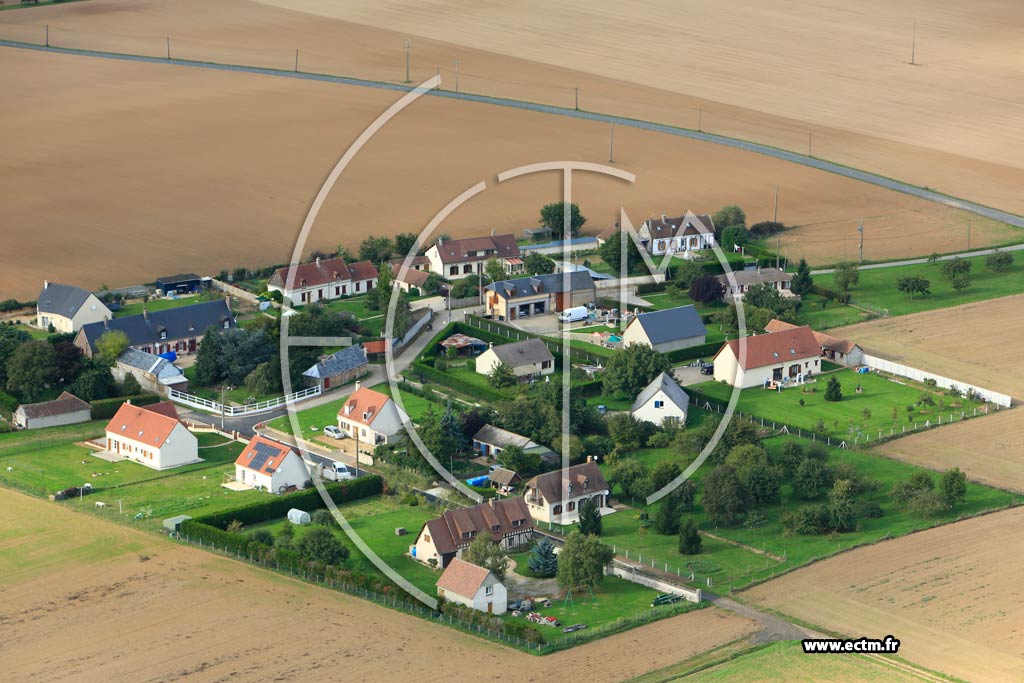 Photo arienne de Chavigny-Bailleul (La Haye)