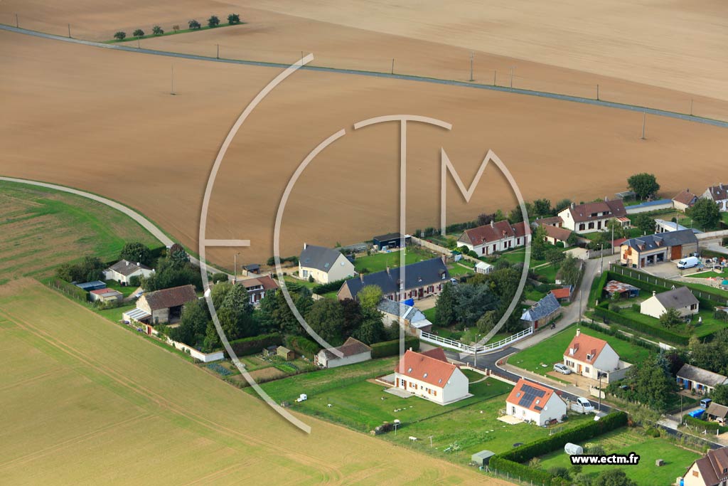 Photo arienne de Chavigny-Bailleul (La Haye)