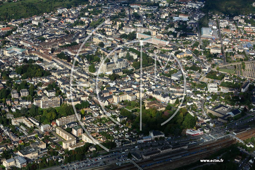 Photo arienne de vreux (Quartier Cathdrale)