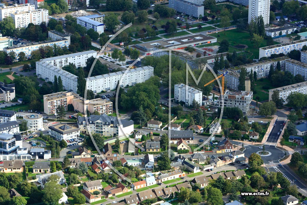 Photo arienne de vreux (Quartier Charles Peguy)