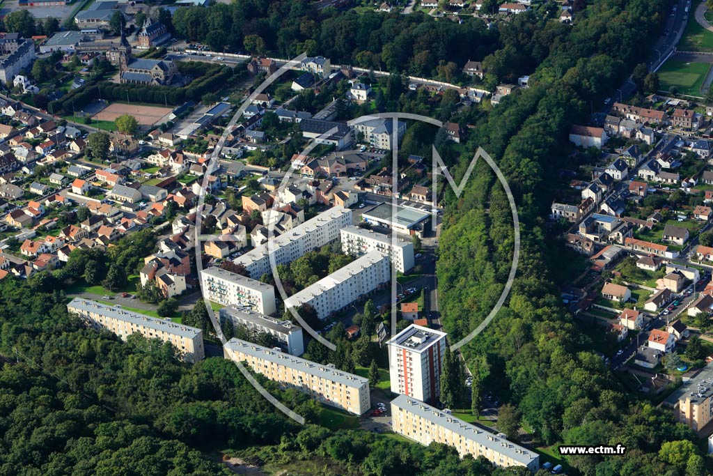 Photo arienne de vreux (Quartier Hyppodrome)