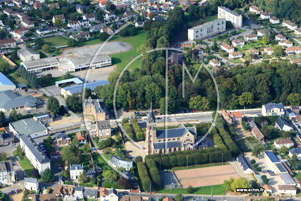 Photo arienne de vreux (Quartier Hyppodrome)