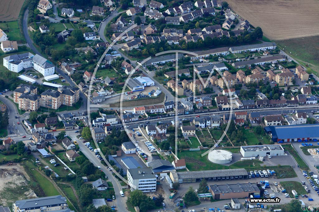 Photo arienne de vreux (Quartier Isambard)