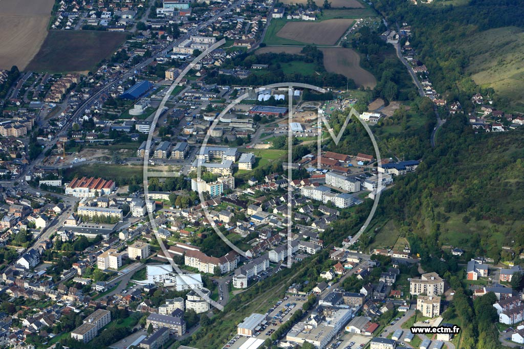 Photo arienne de vreux (Quartier Isambard)