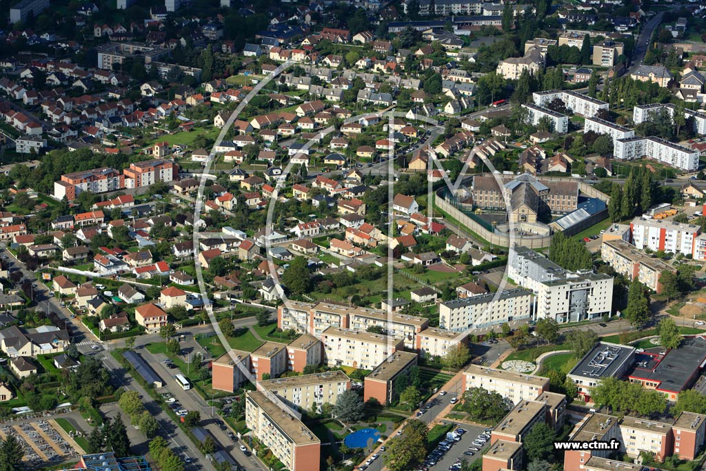 Photo arienne de vreux (Quartier Michelet)