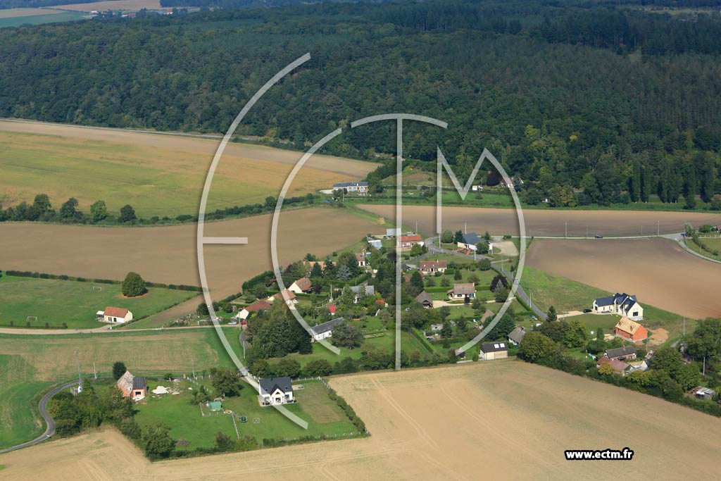 Photo arienne de Gaudreville-la-Rivire