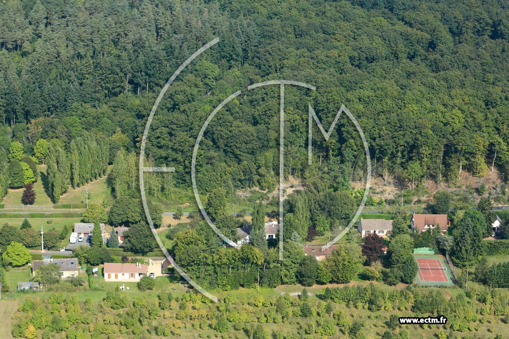 Photo arienne de Gaudreville-la-Rivire