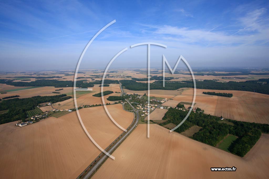 Photo arienne de La Croisille (Le Coudray)