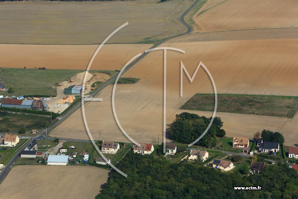 Photo arienne de La Croisille (Le Coudray)