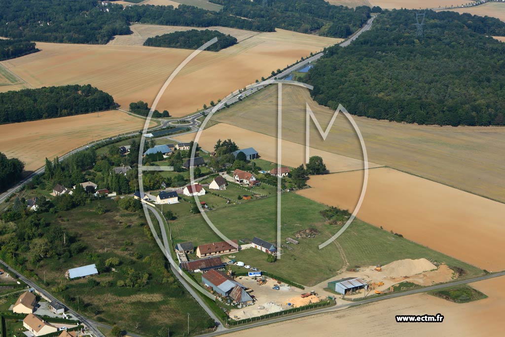 Photo arienne de La Croisille (Le Coudray)