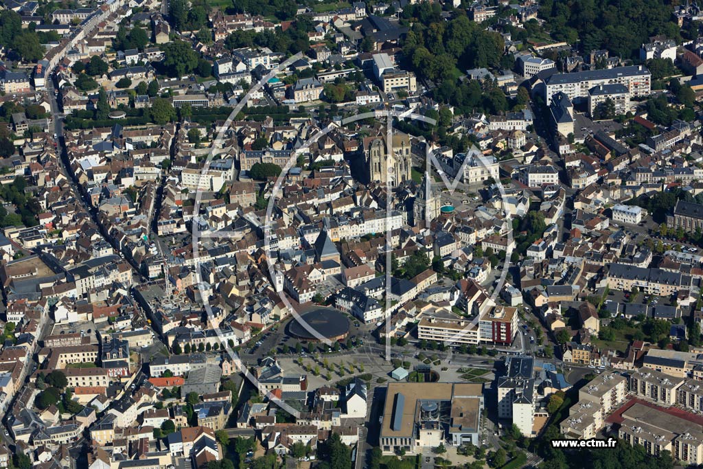 Photo arienne de Dreux (Centre Ville)
