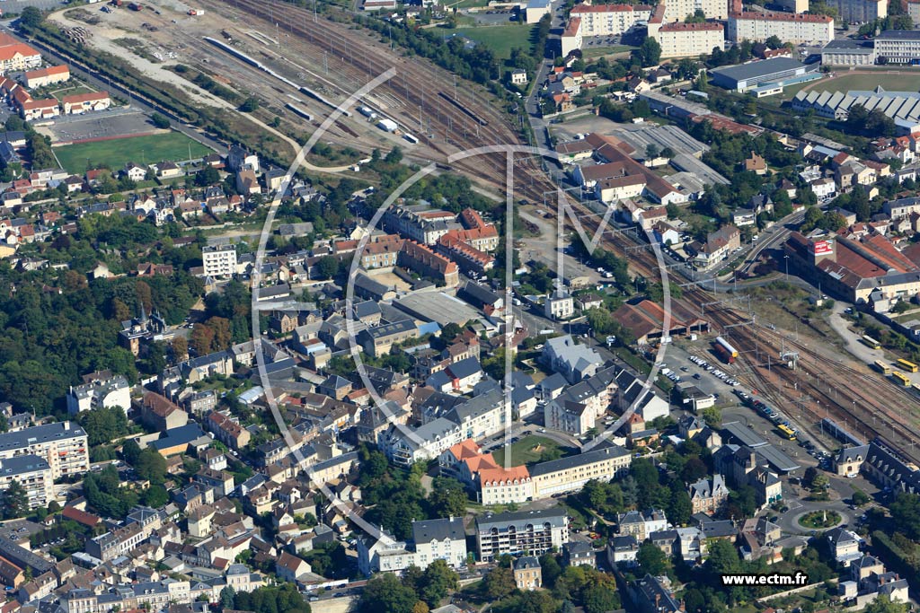 Photo arienne de Dreux (Quartier Gare)