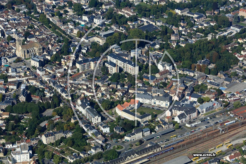 Photo arienne de Dreux (Quartier Gare)
