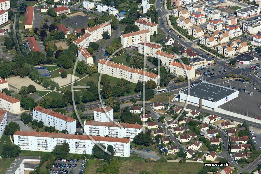 Photo arienne de Dreux (Quartier Haricot)