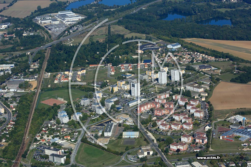 Photo arienne de Dreux (Quartier La Croix Tinac)