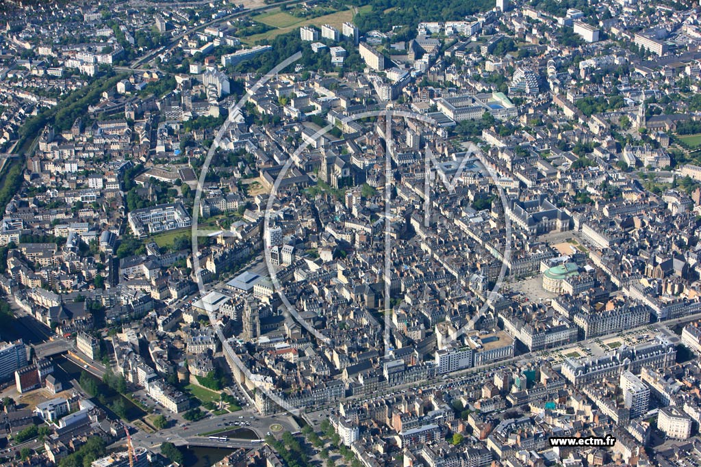 Photo arienne de Rennes (Cathdrale)