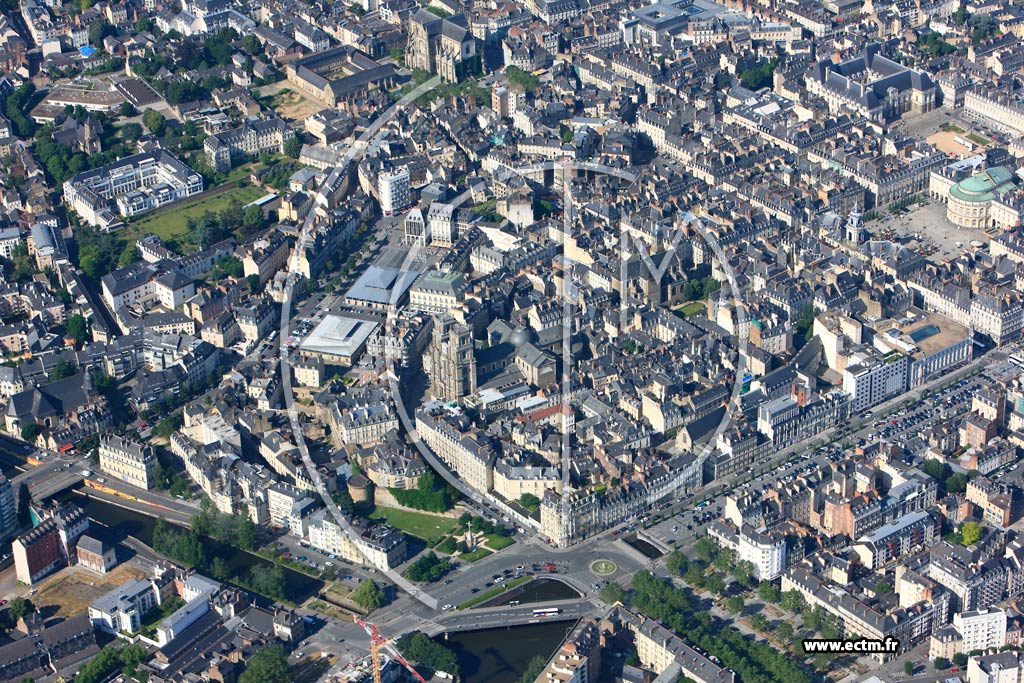 Photo arienne de Rennes (Cathdrale)